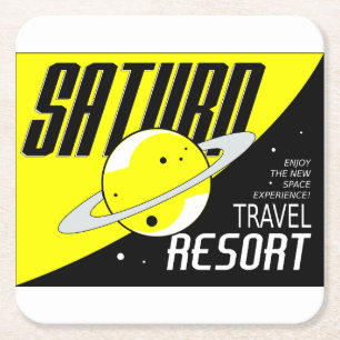 Posavasos de cartón con diseño espacial