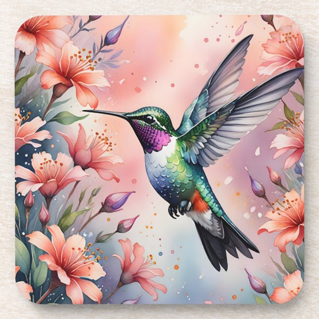 posavasos de colibrí floral (Frente)