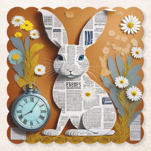 Posavasos de conejo de papel