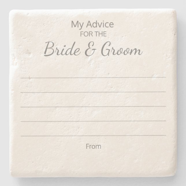 Posavasos de Consejos para Novia y Novio (Anverso)