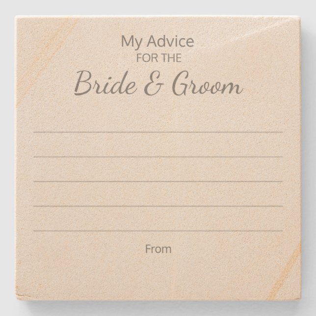 Posavasos de Consejos para Novia y Novio (Anverso)