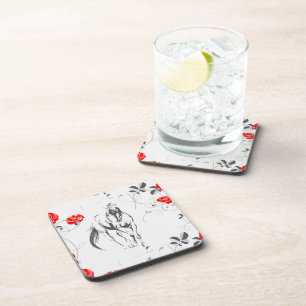 Posavasos de corcho con caballo barroco