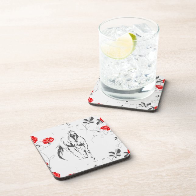Posavasos de corcho con caballo barroco (Lado Derecho)