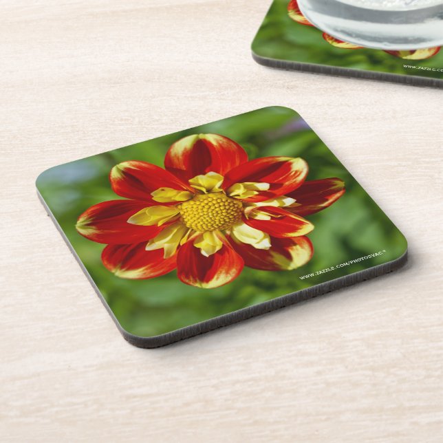 Posavasos de corcho con dalia (Lado Izquierdo)