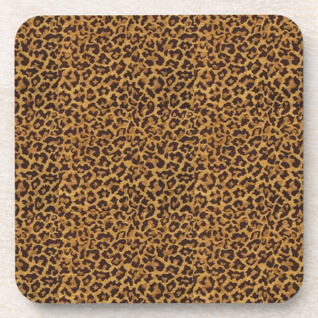 Posavasos de corcho con estampado de leopardo RAB  (Frente)