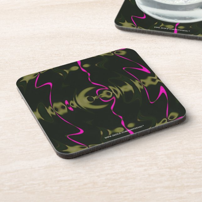 Posavasos de corcho con luces rosadas (Lado Izquierdo)