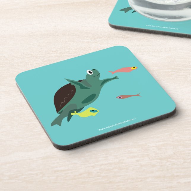 Posavasos de corcho con tortuga (Lado Izquierdo)