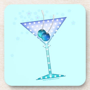 Posavasos de corcho de Martini Azul