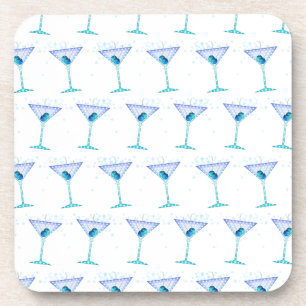 Posavasos de corcho de Martini Azul