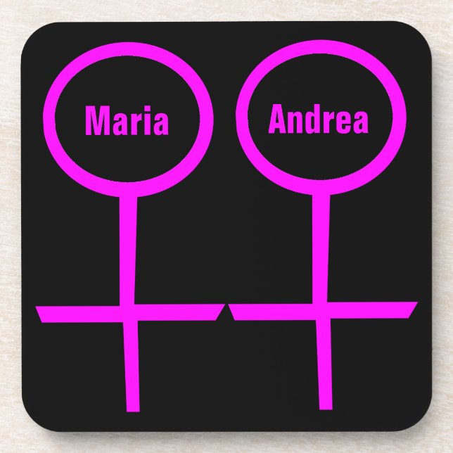 Posavasos de corcho personalizable para amantes le (Frente)