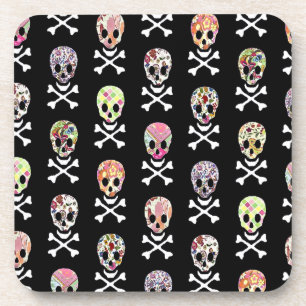 Posavasos de Cruz de Cráneos del Día de Muertos Me