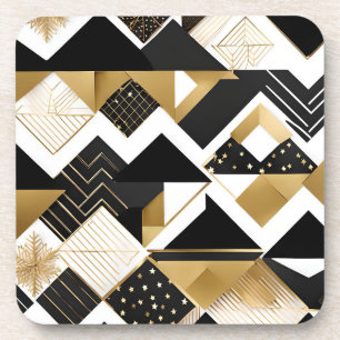 posavasos de diamantes de navidad abstractos