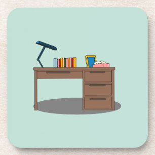 Posavasos de escritorio acogedor