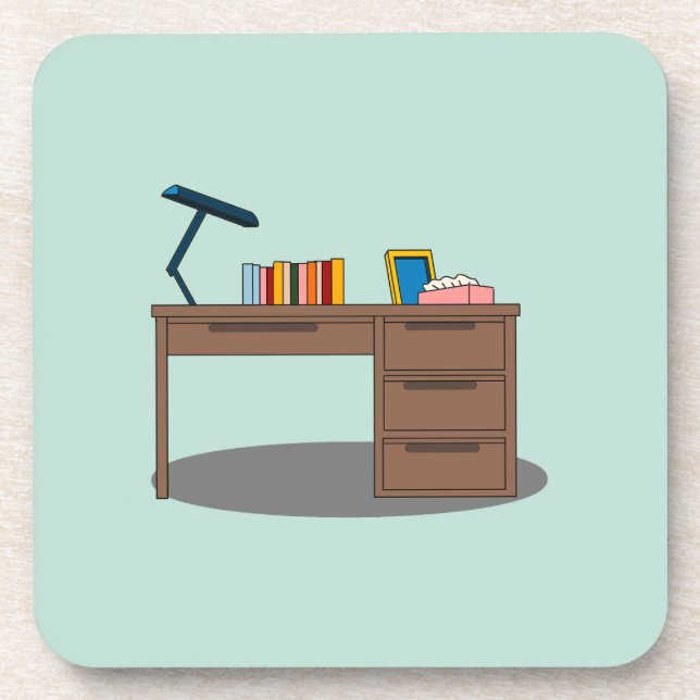 Posavasos de escritorio acogedor (Frente)