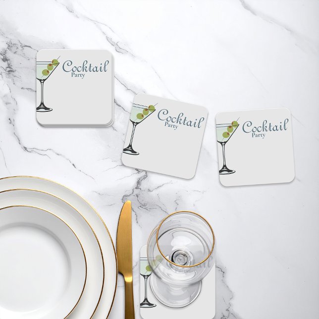 Posavasos de fiesta de cóctel de copa de Martini (Subido por el creador)