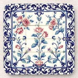 posavasos de filigrana de rosa