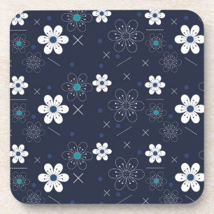 posavasos de flores de invierno a medianoche