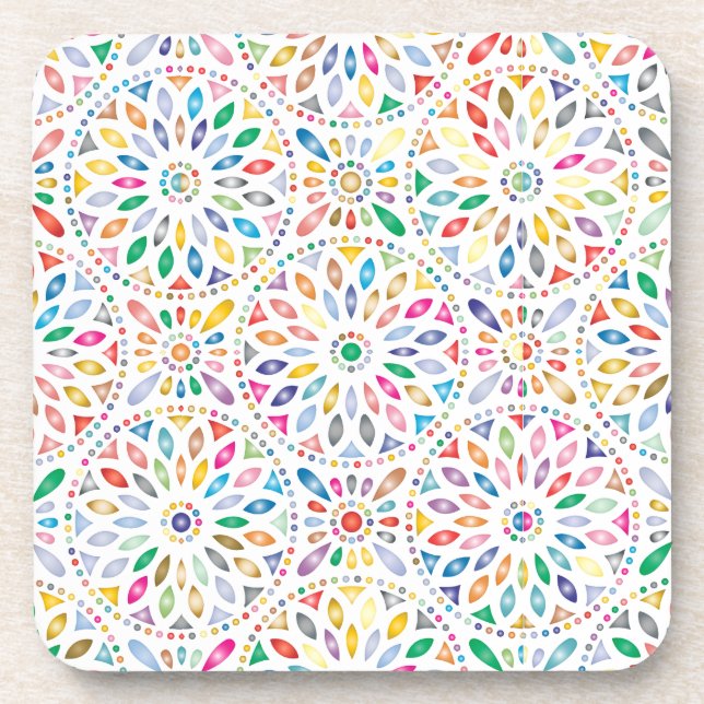 posavasos de flores de mandala (Frente)