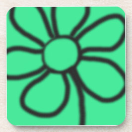 Posavasos de flores de Pop Art (verde)