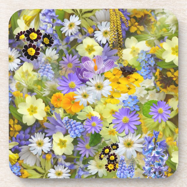 posavasos de flores de primavera (Frente)