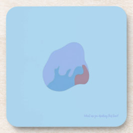 Posavasos de forma abstracta - Tonos azules