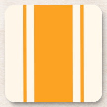 Posavasos de franja costera - Naranja y crema