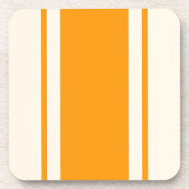 Posavasos de franja costera - Naranja y crema