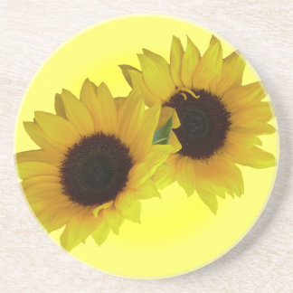 Posavasos de girasol Regalos de flores amarillas a