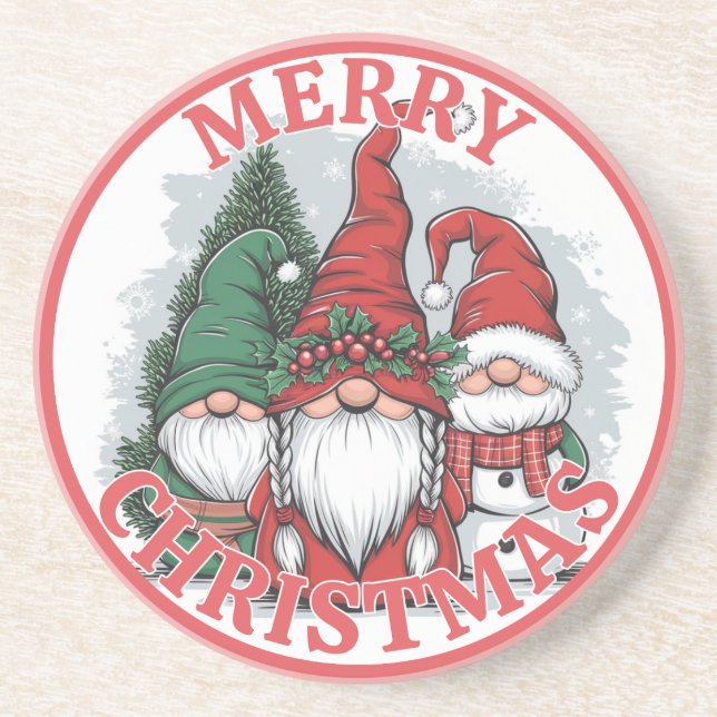 Posavasos de Gnomos de Navidad (Frente)