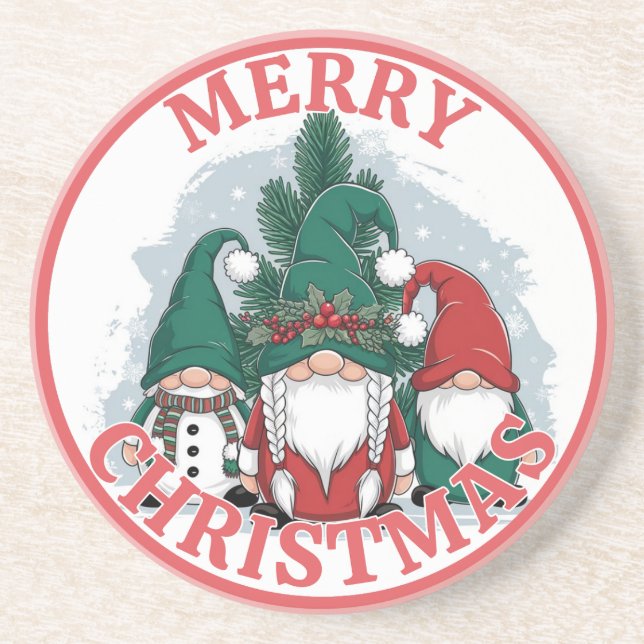 Posavasos de Gnomos de Navidad (Frente)