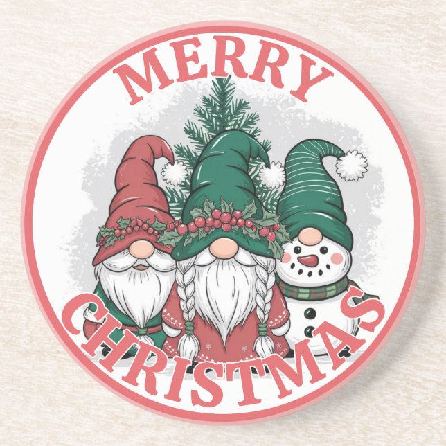 Posavasos de Gnomos de Navidad (Frente)