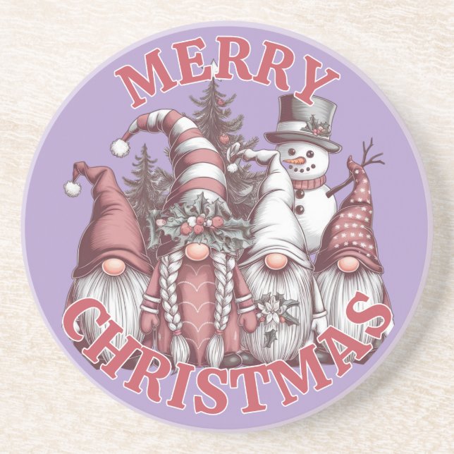 Posavasos de Gnomos de Navidad (Frente)