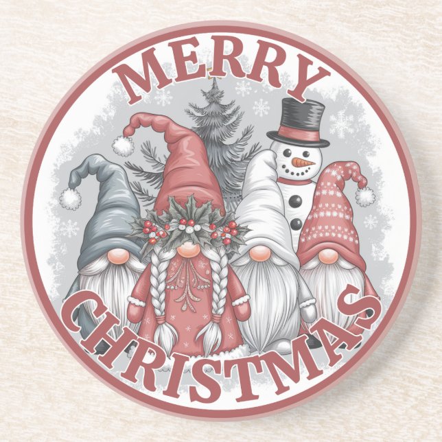 Posavasos de Gnomos de Navidad (Frente)