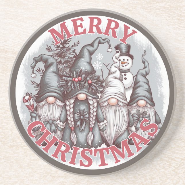 Posavasos de Gnomos de Navidad (Frente)