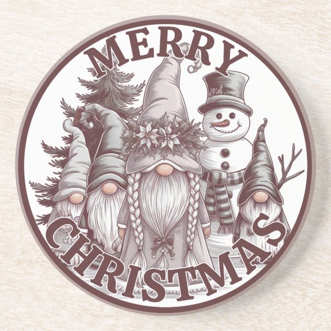 Posavasos de Gnomos de Navidad (Frente)
