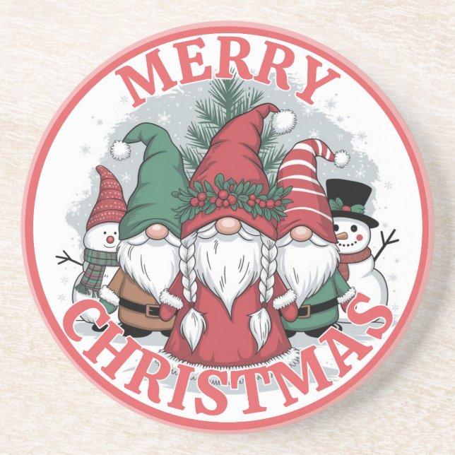 Posavasos de Gnomos de Navidad (Frente)