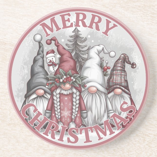 Posavasos de Gnomos de Navidad (Frente)