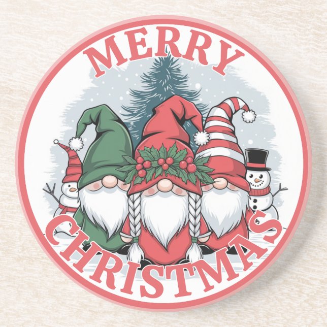 Posavasos de Gnomos de Navidad (Frente)