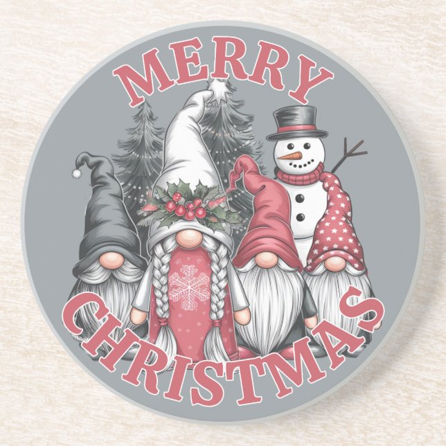 Posavasos de Gnomos de Navidad (Frente)