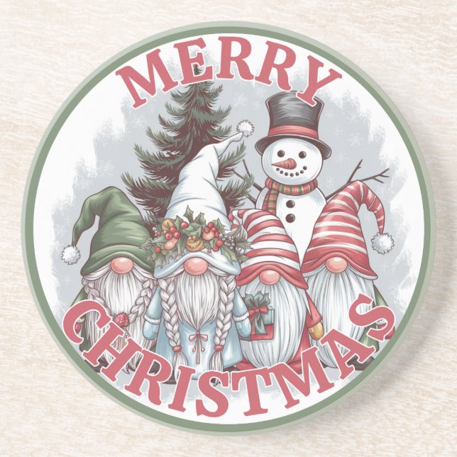 Posavasos de Gnomos de Navidad (Frente)