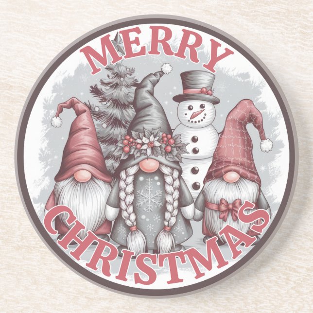 Posavasos de Gnomos de Navidad (Frente)