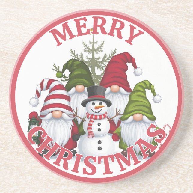 Posavasos de Gnomos de Navidad (Frente)