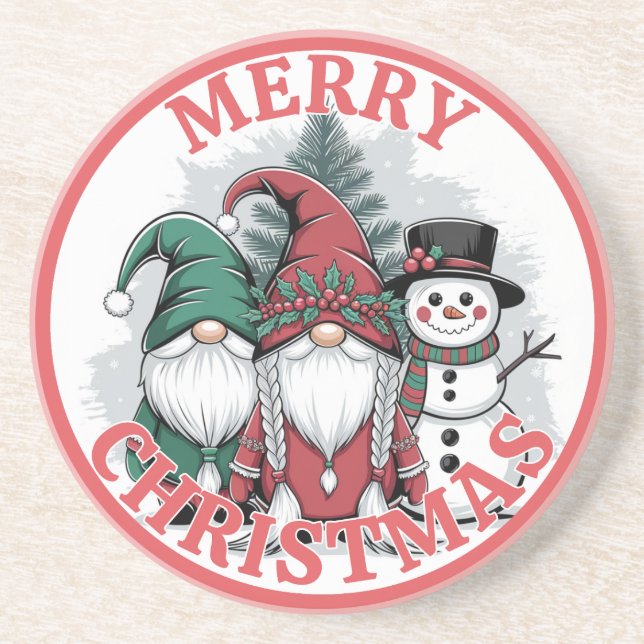 Posavasos de Gnomos de Navidad (Frente)