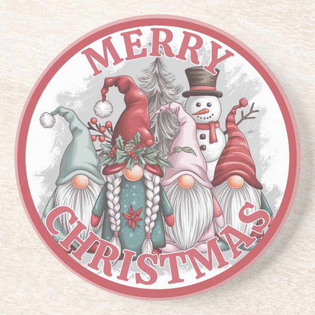 Posavasos de Gnomos de Navidad (Frente)