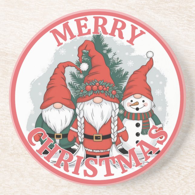 Posavasos de Gnomos de Navidad (Frente)
