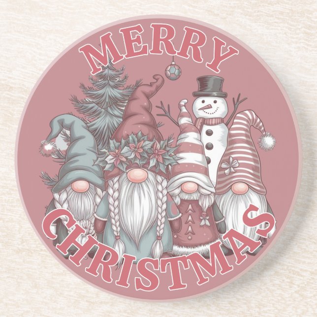Posavasos de Gnomos de Navidad (Frente)