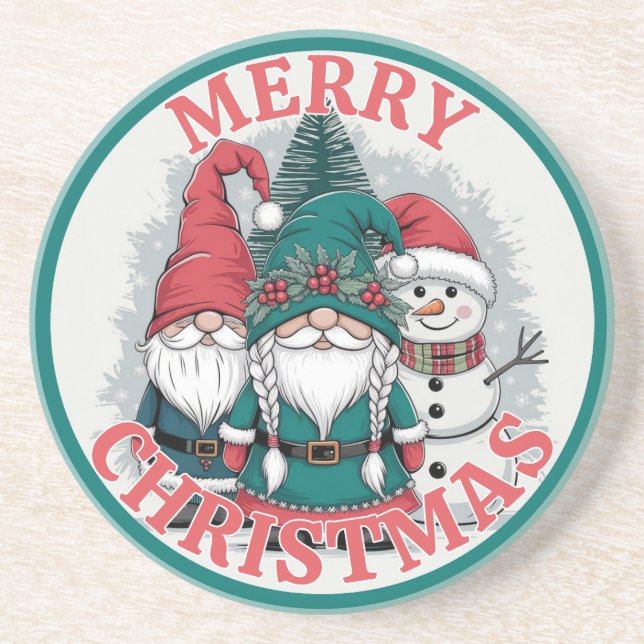 Posavasos de Gnomos de Navidad (Frente)