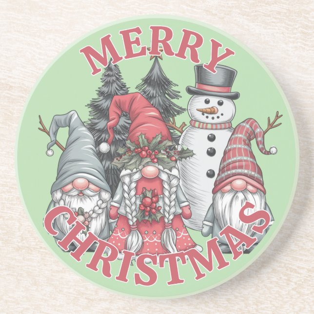 Posavasos de Gnomos de Navidad (Frente)