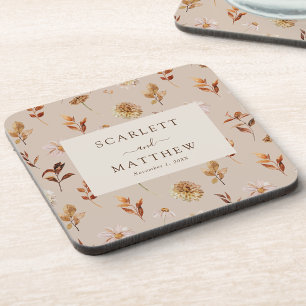 Posavasos de Hojas de Otoño Beige