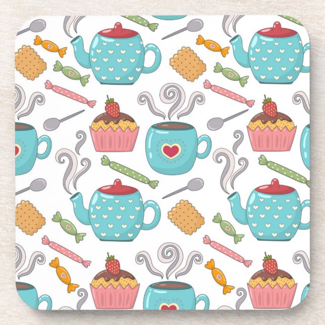 Posavasos de hora del té y dulces (Frente)